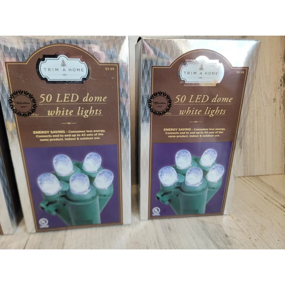 50 LED dome white lights NEW set trimmer home Xmas home decor